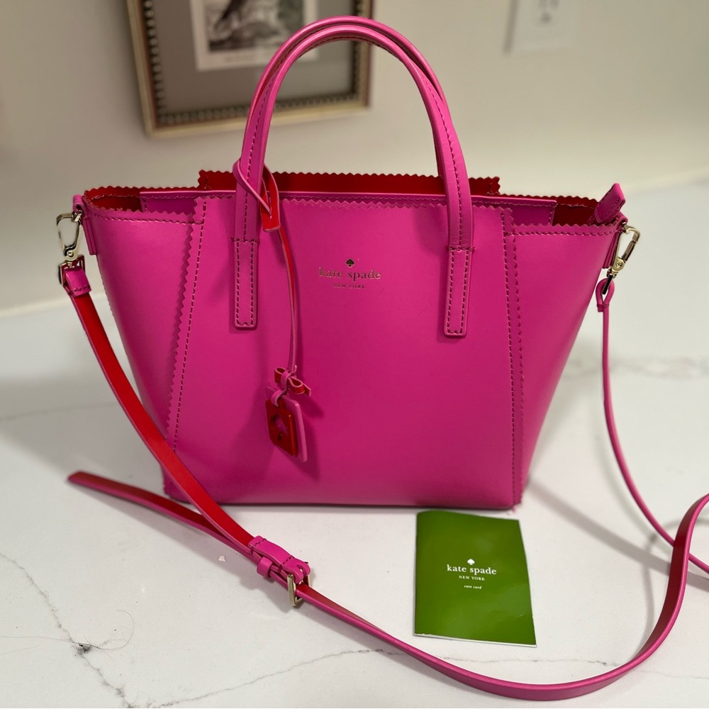 Kate Spade bright pink bag. - Picture 5 of 7